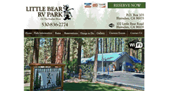 Desktop Screenshot of littlebearrvpark.com